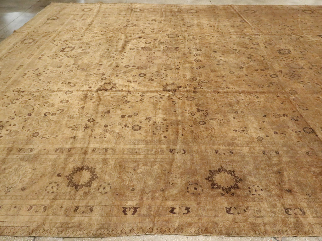 Antique Persian Tabriz Carpet, No.17179 - Staging