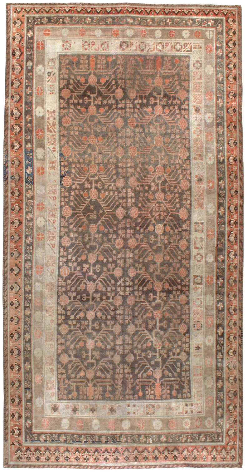 Antique East Turkestan Khotan Gallery Carpet, No.17196 - Staging