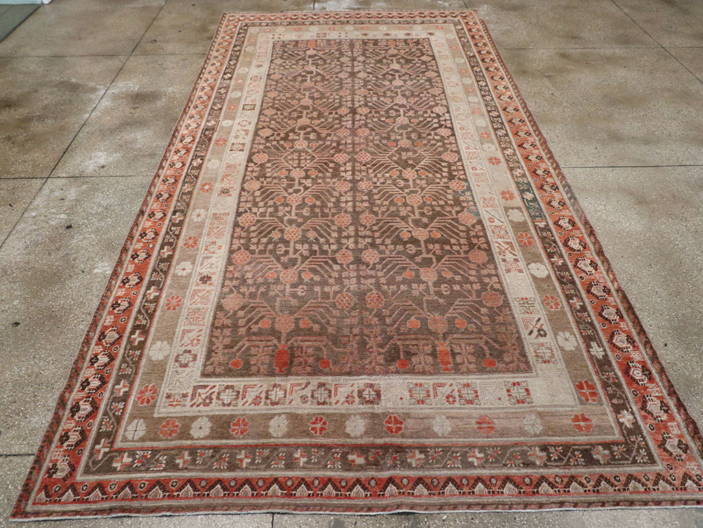 Antique East Turkestan Khotan Gallery Carpet, No.17196 - Staging