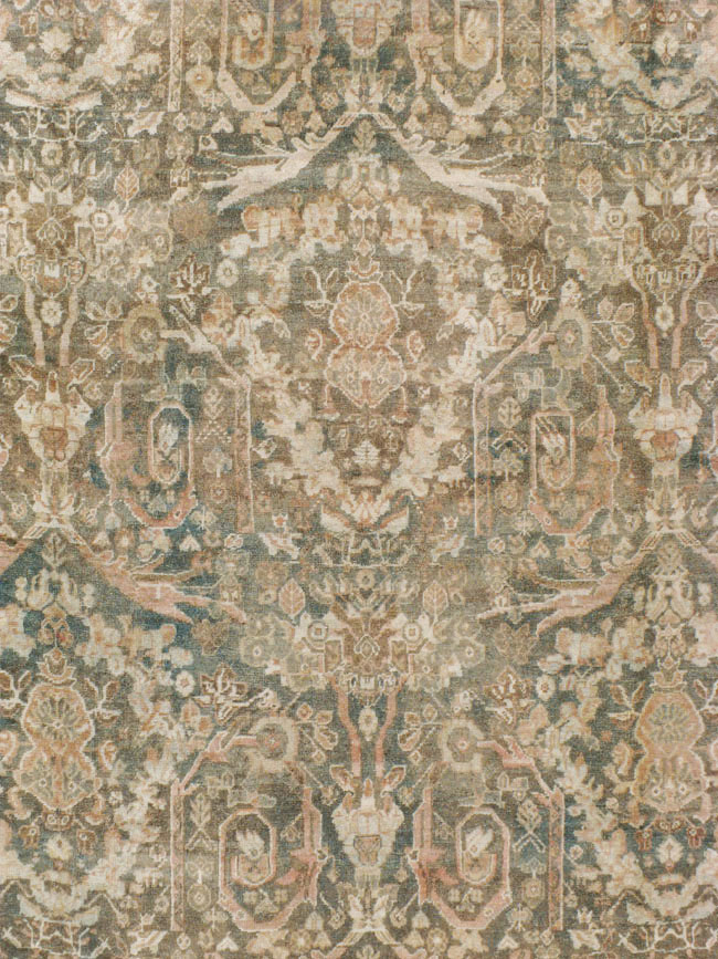 Antique Persian Mahal Carpet, No.17200 - Staging