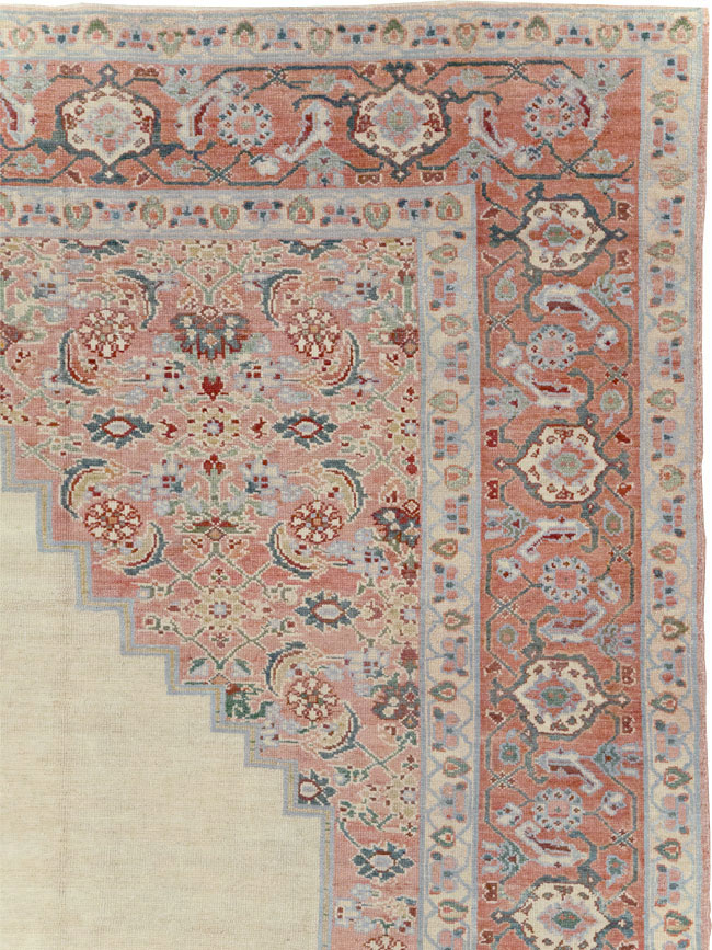 Antique Persian Serapi Room Size Carpet, No.17202 - Staging