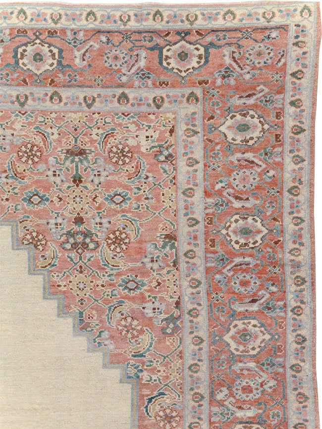 Antique Persian Serapi Room Size Carpet, No.17202 - Staging