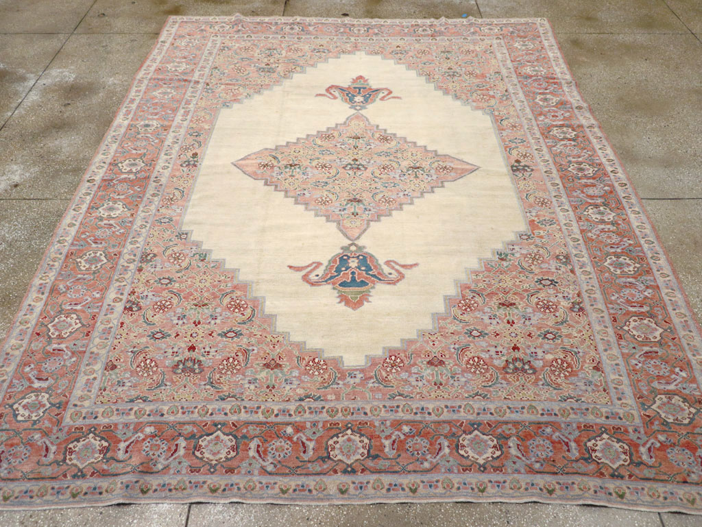 Antique Persian Serapi Room Size Carpet, No.17202 - Staging