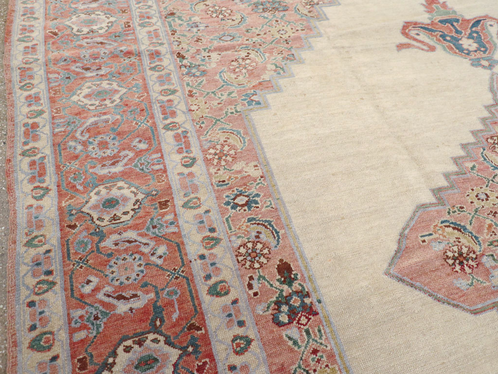 Antique Persian Serapi Room Size Carpet, No.17202 - Staging