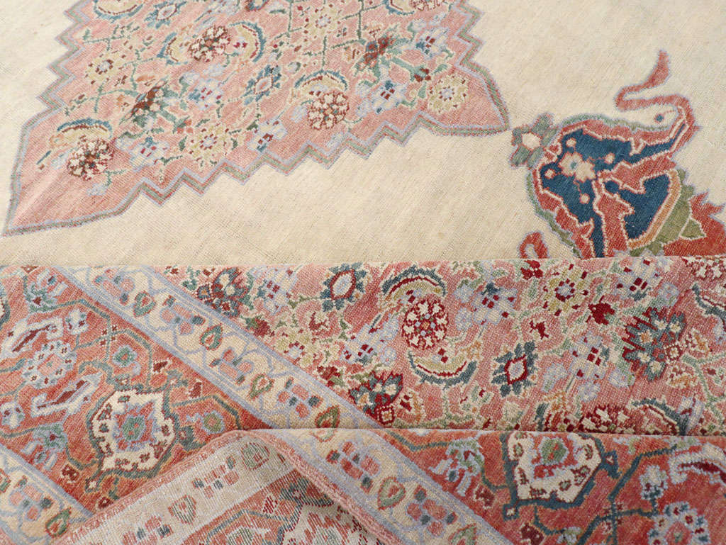 Antique Persian Serapi Room Size Carpet, No.17202 - Staging