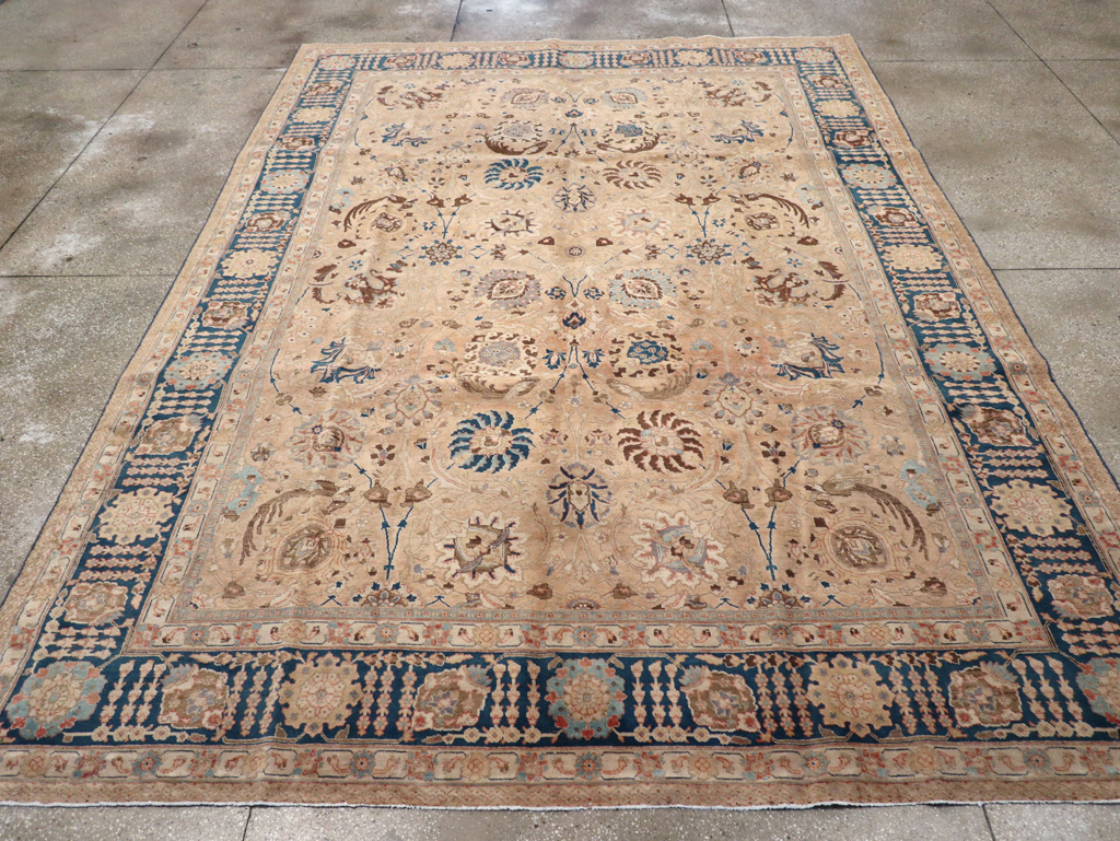 Antique Persian Tabriz Carpet, No.17211 - Staging