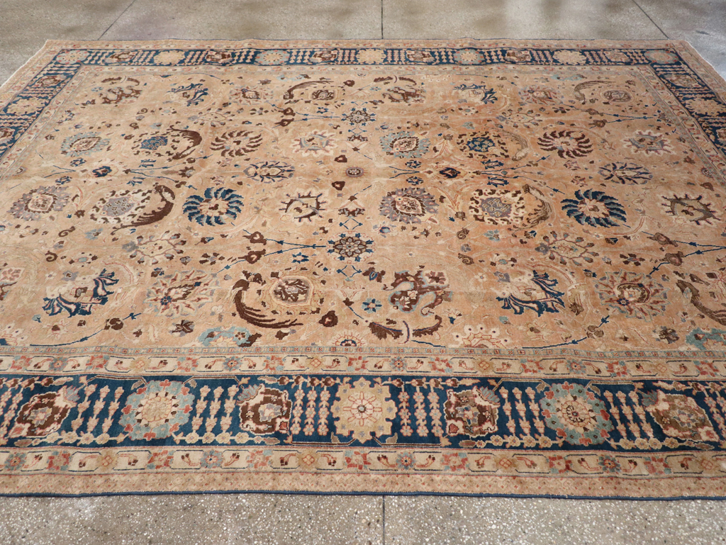 Antique Persian Tabriz Carpet, No.17211 - Staging