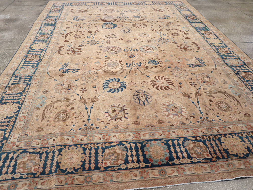 Antique Persian Tabriz Carpet, No.17211 - Staging