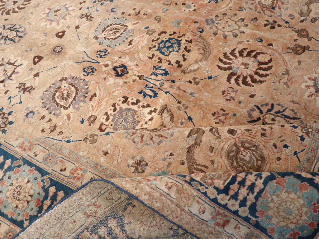 Antique Persian Tabriz Carpet, No.17211 - Staging