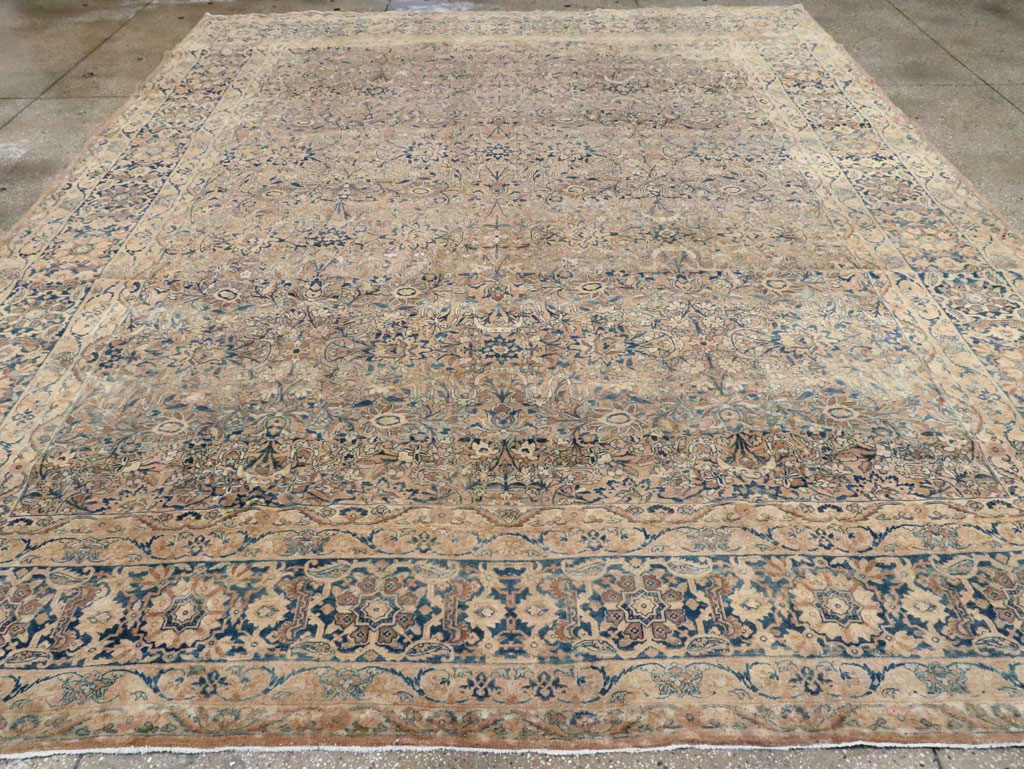 Antique Persian Lavar Kerman Carpet, No.17217 - Staging