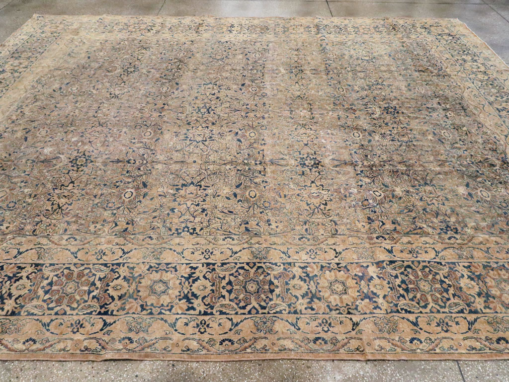 Antique Persian Lavar Kerman Carpet, No.17217 - Staging