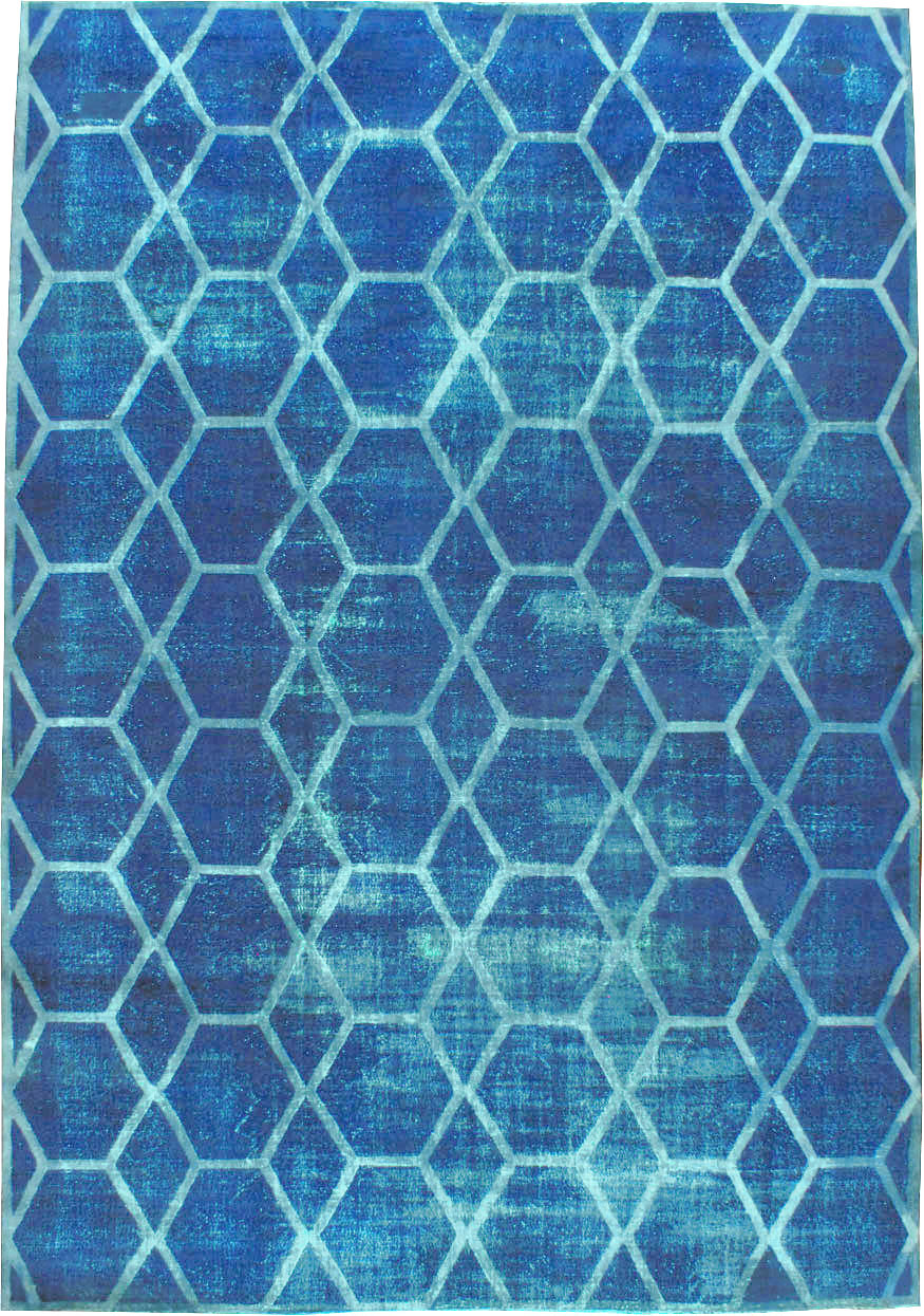 Vintage Deco Persian Tabriz Carpet, No.17221 - Staging