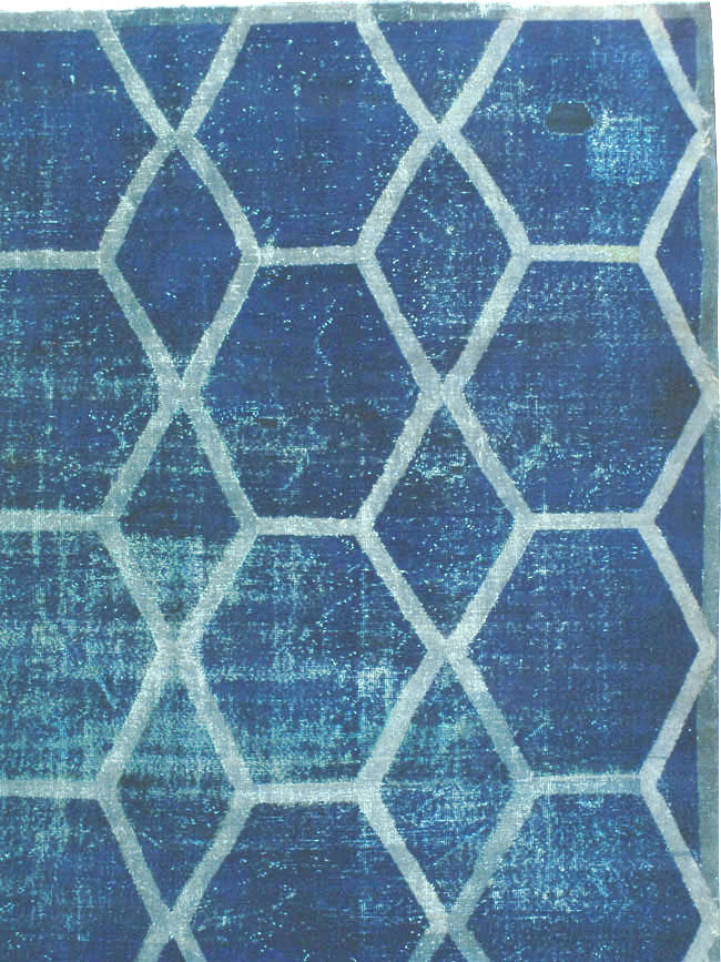 Vintage Deco Persian Tabriz Carpet, No.17221 - Staging