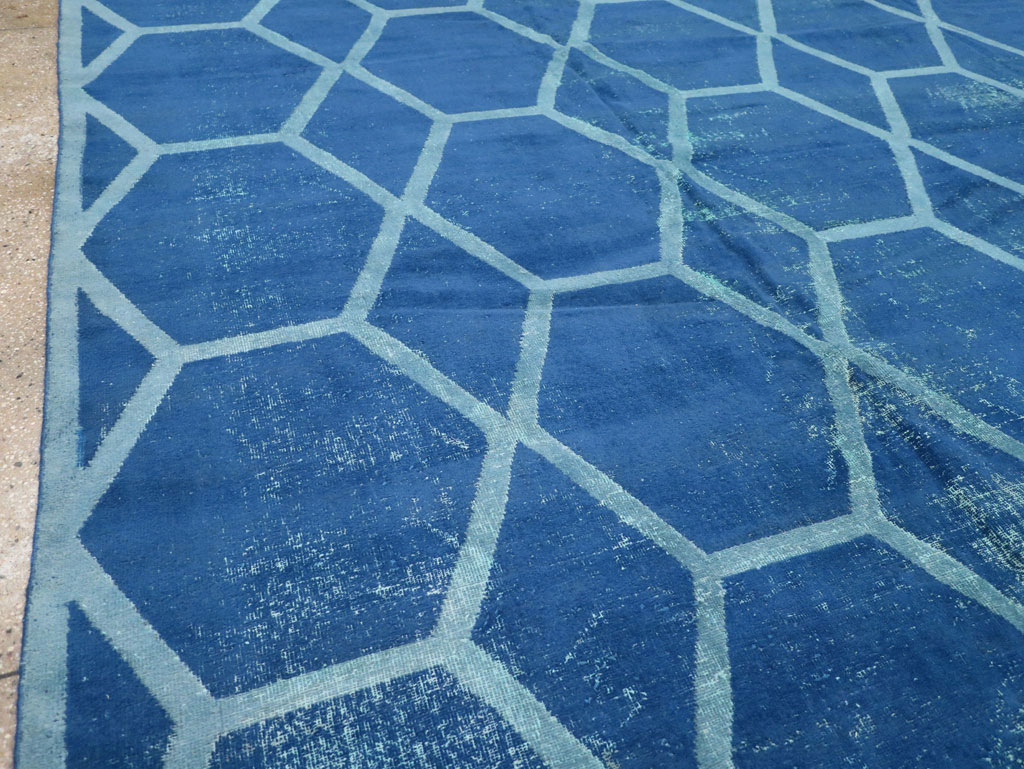 Vintage Deco Persian Tabriz Carpet, No.17221 - Staging