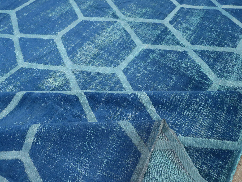 Vintage Deco Persian Tabriz Carpet, No.17221 - Staging