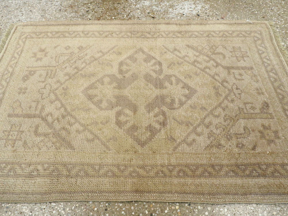 Antique Turkish Oushak Rug, No.17227 - Staging