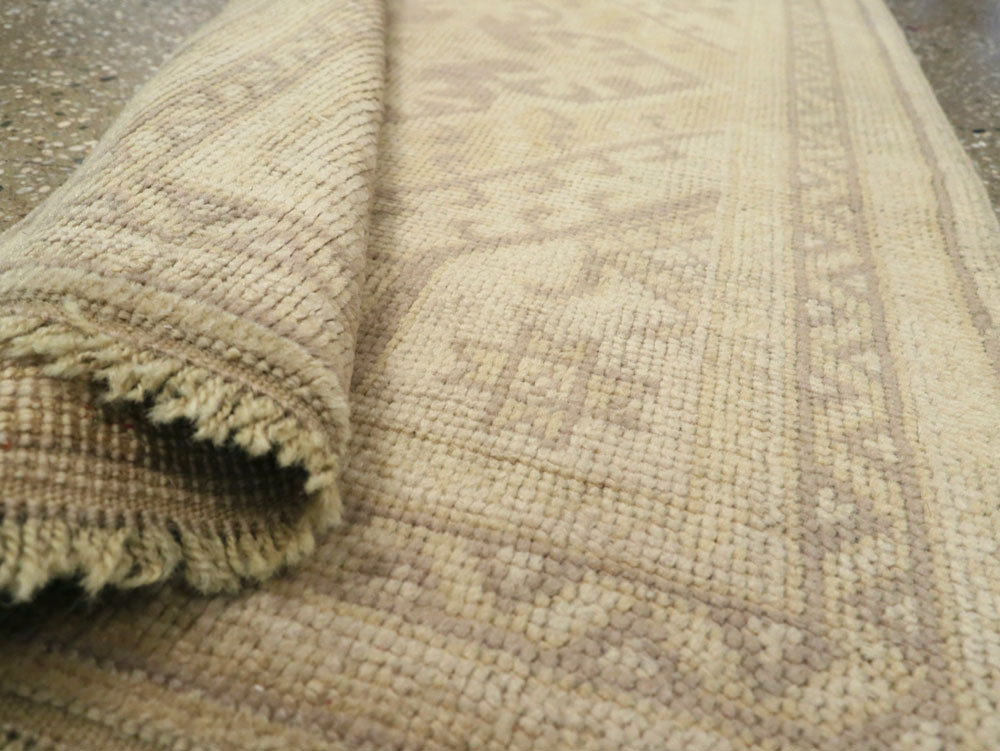 Antique Turkish Oushak Rug, No.17227 - Staging