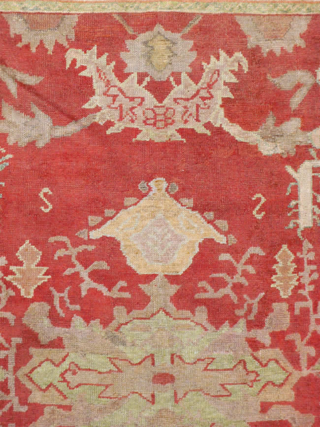 Antique Turkish Oushak Square Carpet, No.17245 - Staging