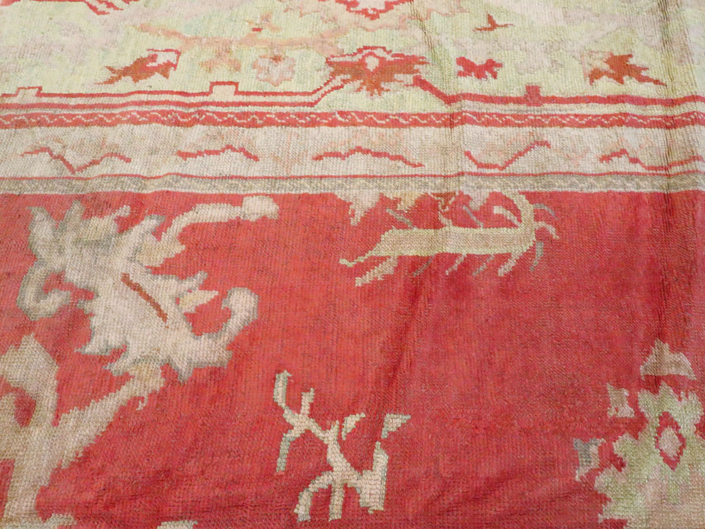 Antique Turkish Oushak Square Carpet, No.17245 - Staging