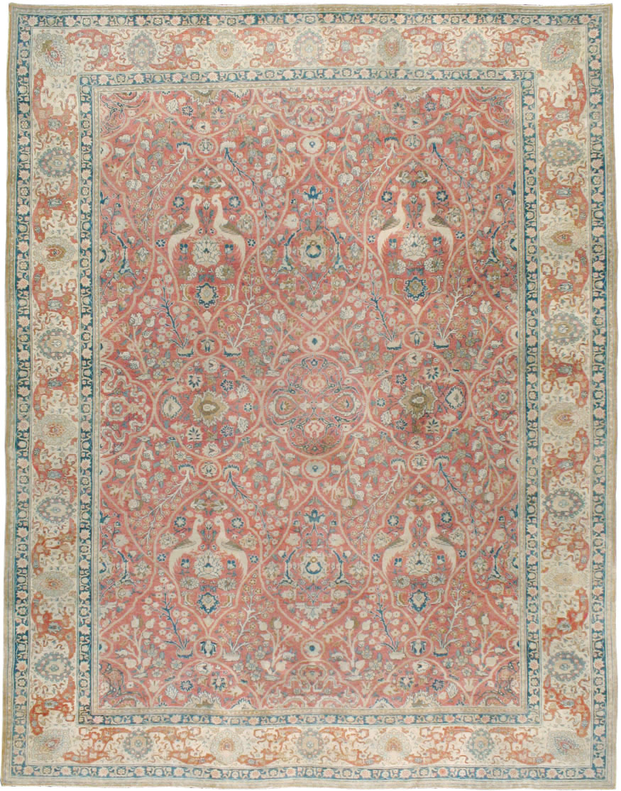Antique Persian Tabriz Carpet, No.17285 - Staging