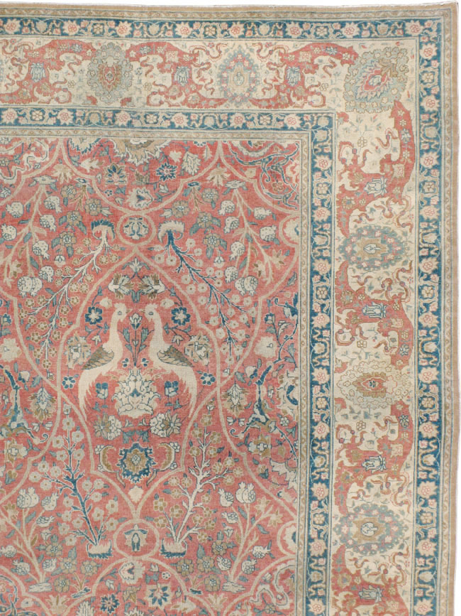 Antique Persian Tabriz Carpet, No.17285 - Staging