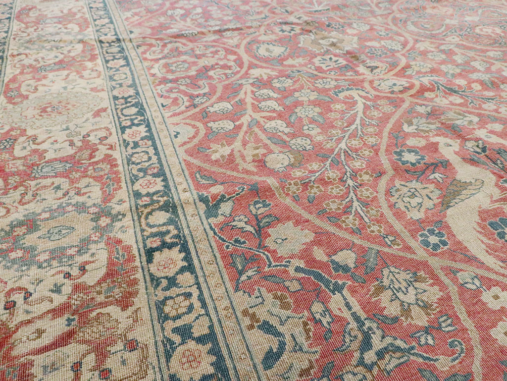 Antique Persian Tabriz Carpet, No.17285 - Staging