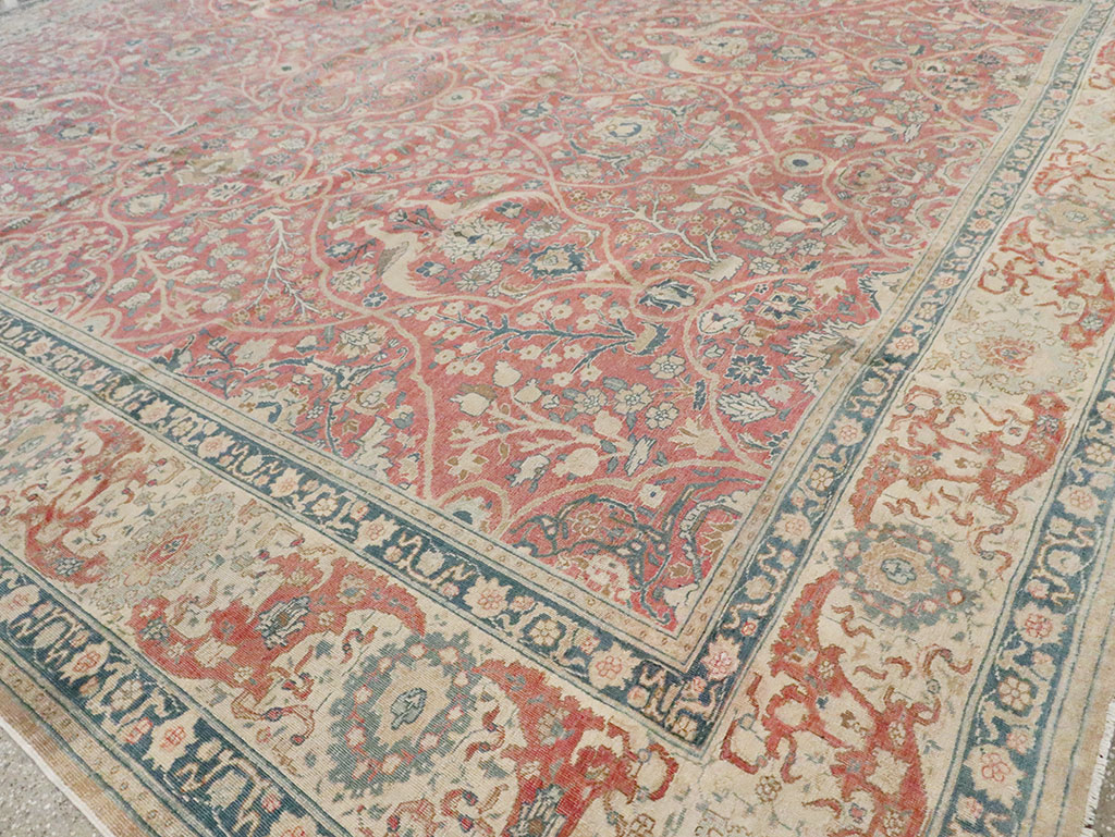 Antique Persian Tabriz Carpet, No.17285 - Staging