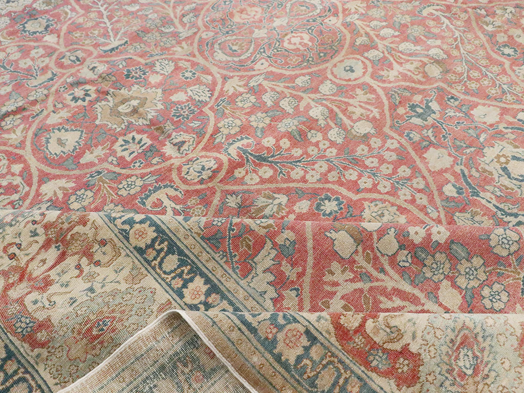 Antique Persian Tabriz Carpet, No.17285 - Staging