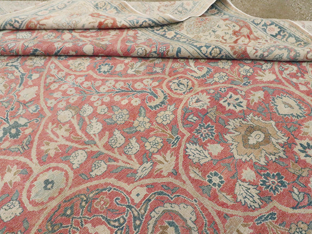 Antique Persian Tabriz Carpet, No.17285 - Staging