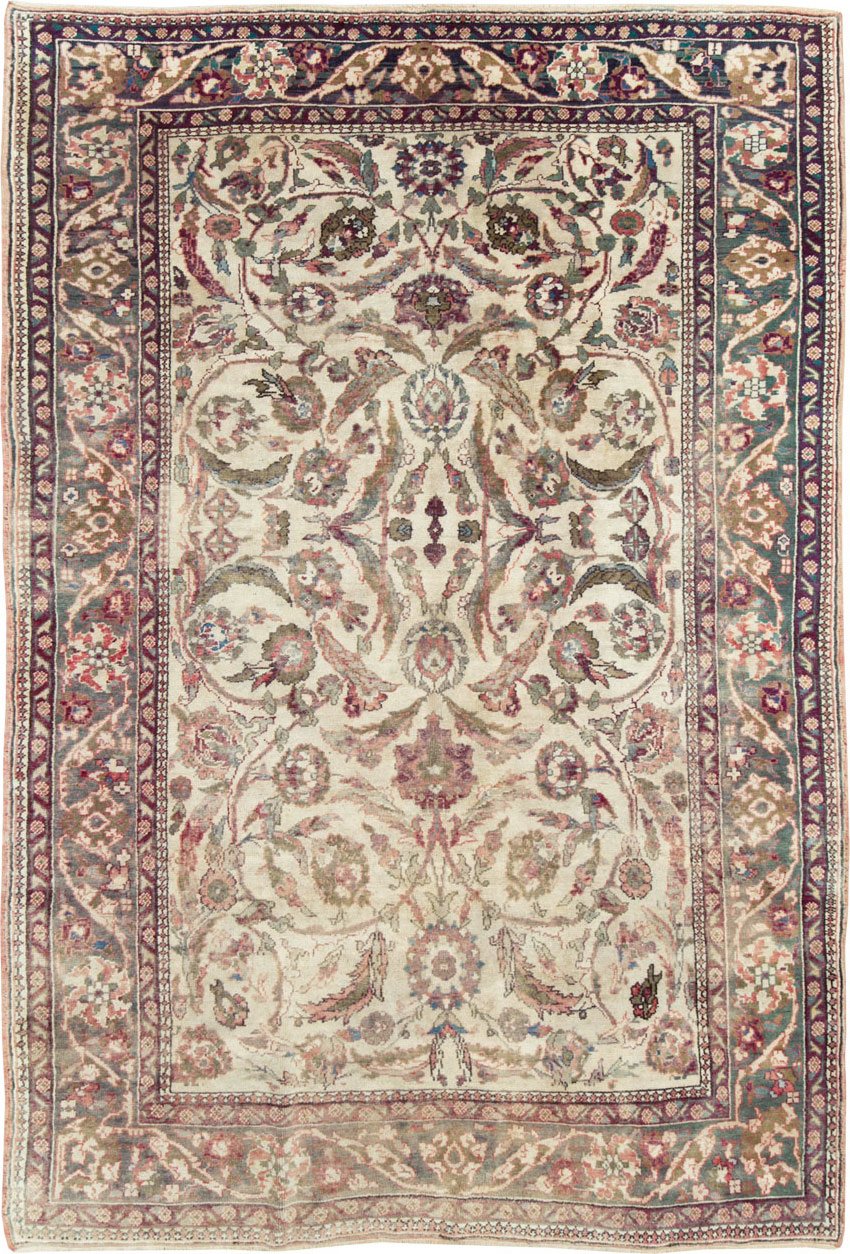 Antique Turkish Oushak Rug, No.17286 - Staging