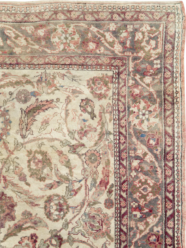 Antique Turkish Oushak Rug, No.17286 - Staging