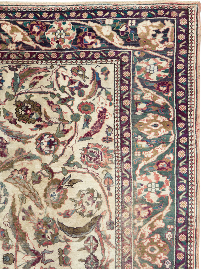 Antique Turkish Oushak Rug, No.17286 - Staging