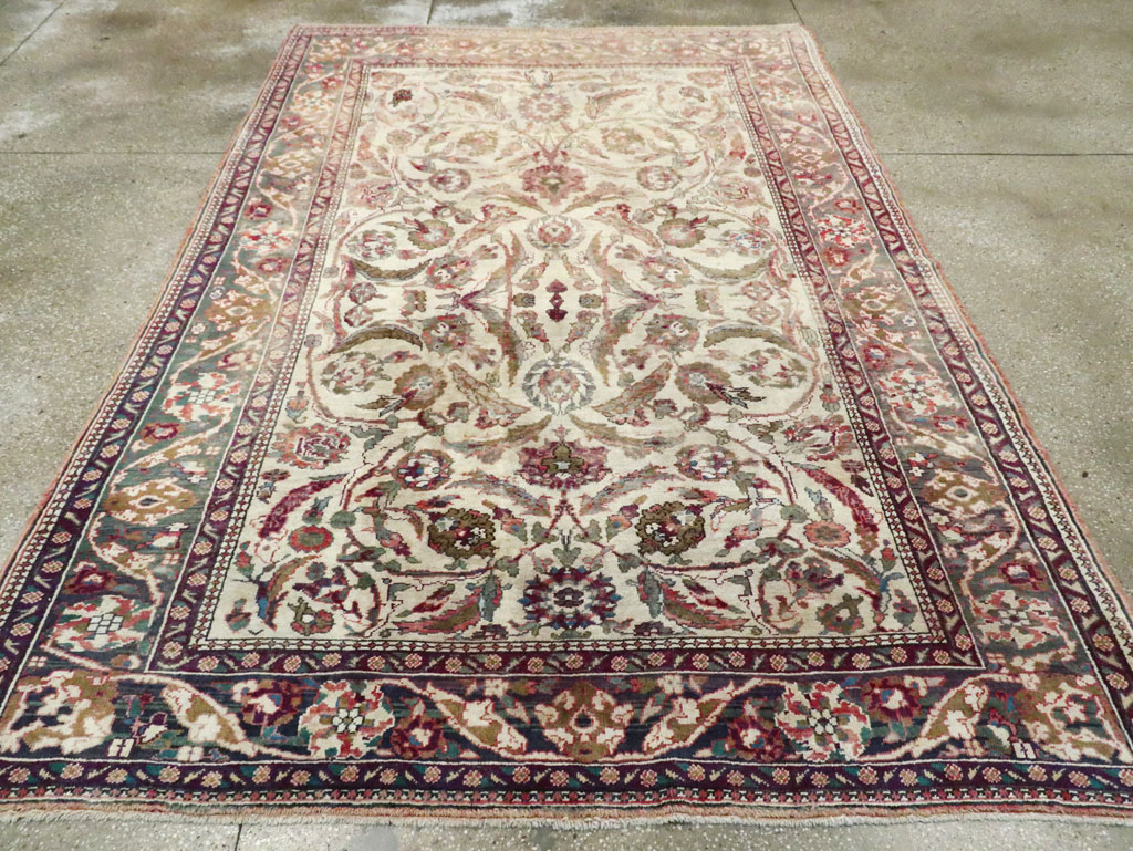 Antique Turkish Oushak Rug, No.17286 - Staging
