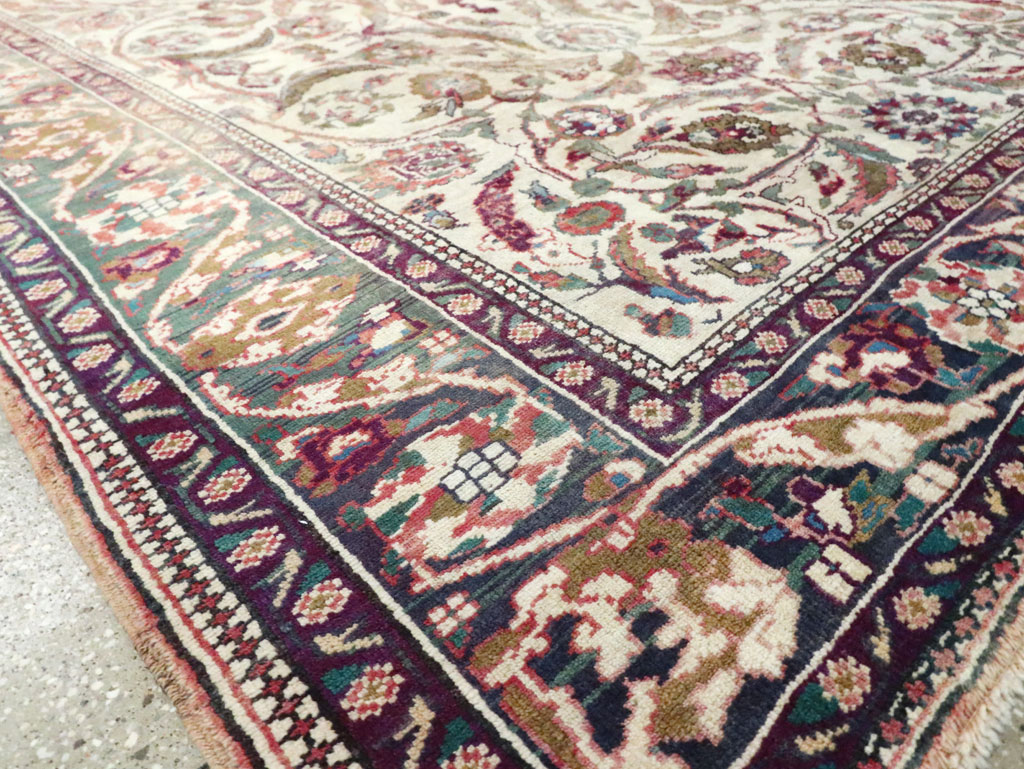 Antique Turkish Oushak Rug, No.17286 - Staging