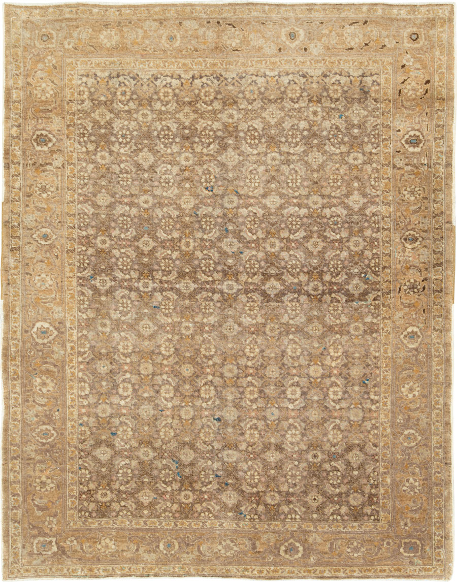 Antique Persian Tabriz Square Rug, No.17327 - Staging