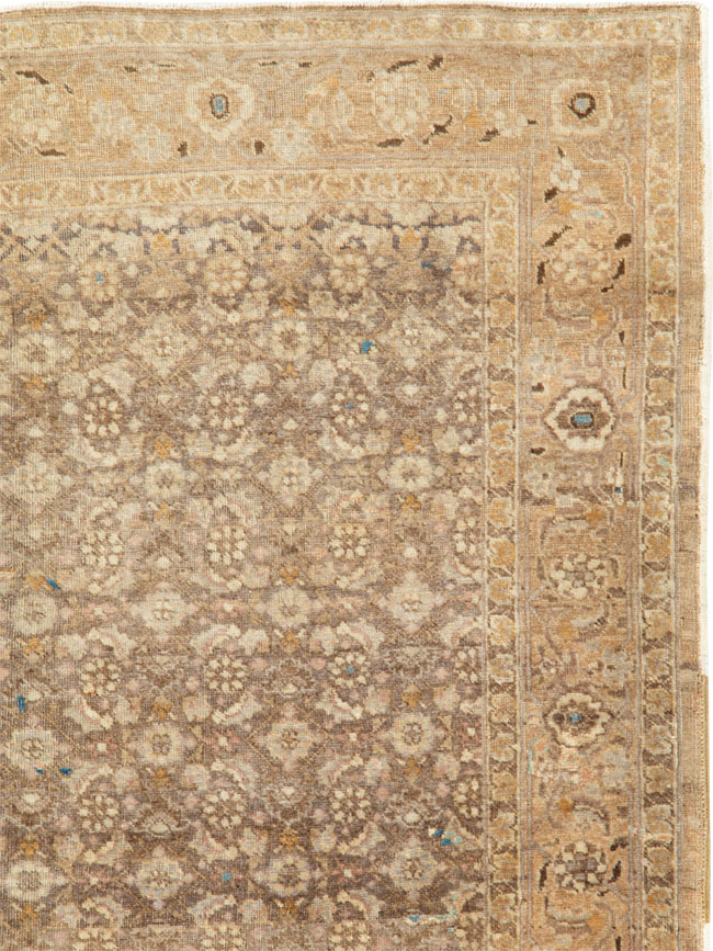 Antique Persian Tabriz Square Rug, No.17327 - Staging