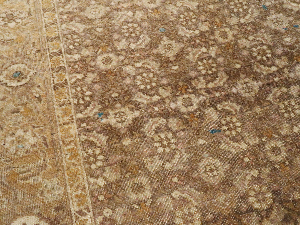 Antique Persian Tabriz Square Rug, No.17327 - Staging