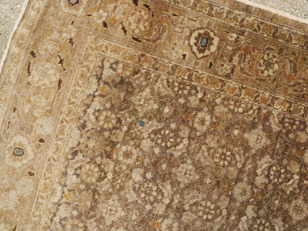 Antique Persian Tabriz Square Rug, No.17327 - Staging