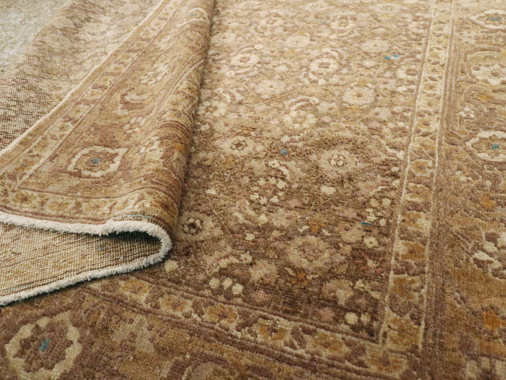 Antique Persian Tabriz Square Rug, No.17327 - Staging