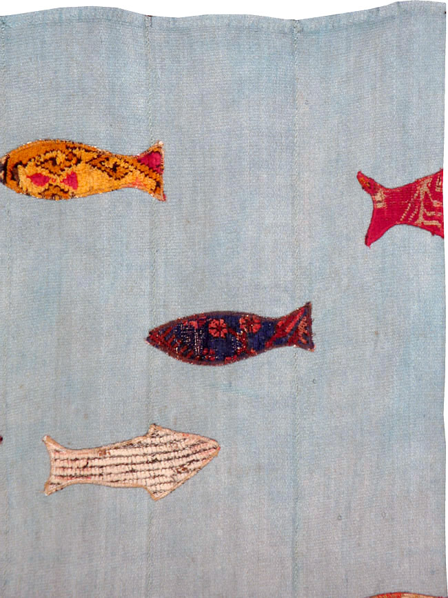 Contemporary Turkish Kilim Accent Rug, No.17367 - Staging