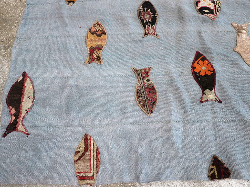 Contemporary Turkish Kilim Accent Rug, No.17367 - Staging