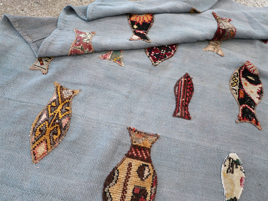 Contemporary Turkish Kilim Accent Rug, No.17367 - Staging