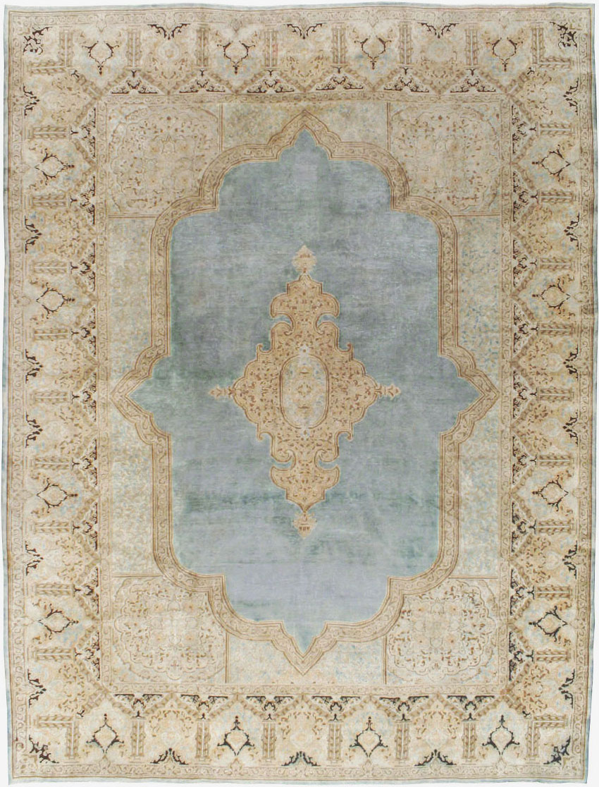 Vintage Persian Kerman Carpet, No.17368 - Staging