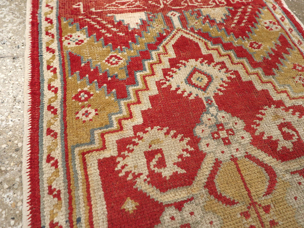 Antique Turkish Oushak Rug, No.17406 - Staging