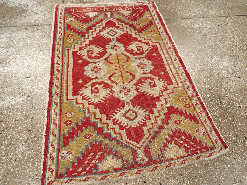 Antique Turkish Oushak Rug, No.17406 - Staging