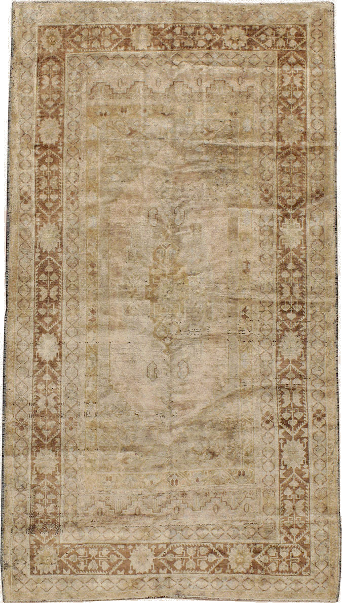 Antique Turkish Oushak Rug, No.17412 - Staging