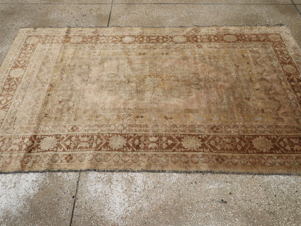 Antique Turkish Oushak Rug, No.17412 - Staging