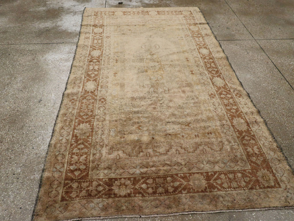 Antique Turkish Oushak Rug, No.17412 - Staging
