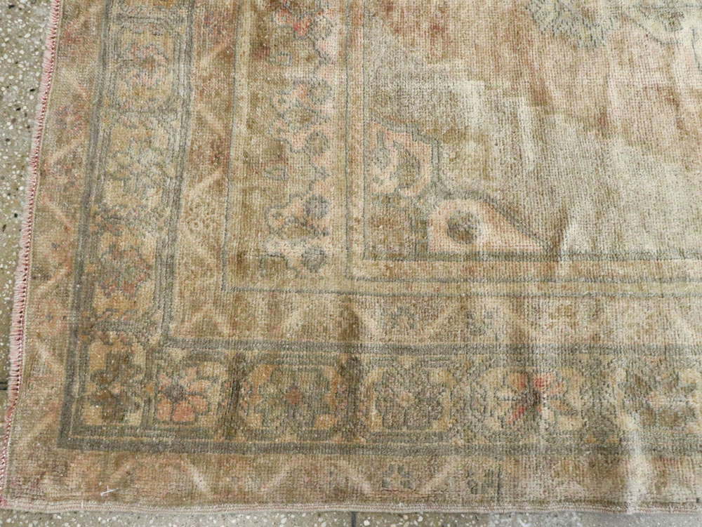 Vintage Turkish Oushak Rug, No.17436 - Staging