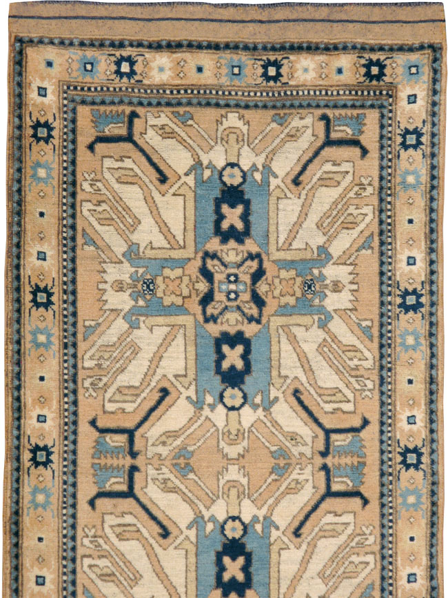 Antique Turkish Kazak Runner, No.17452 - Staging